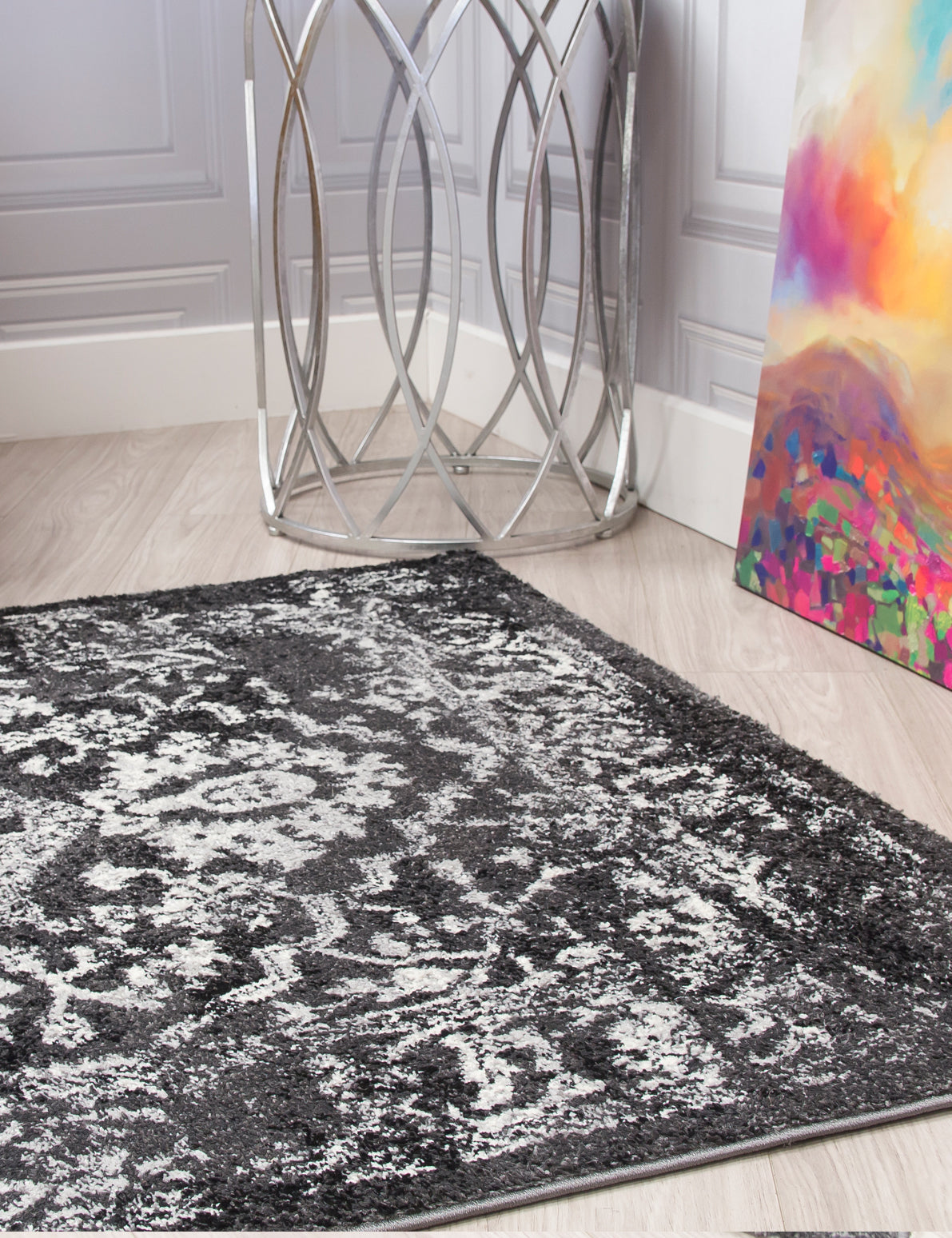 Antika Medallion Grey Rug