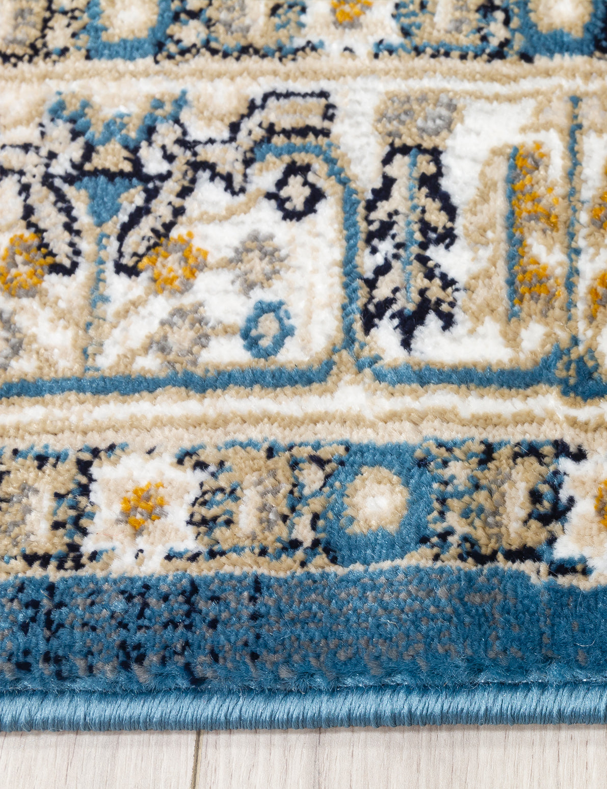 Aziza Medallion Blue Patterned Rugs
