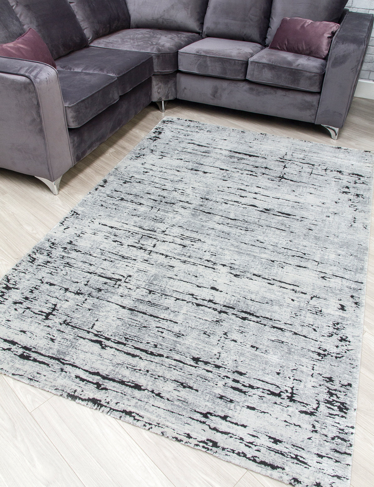Rococo Crevassi Grey Rugs