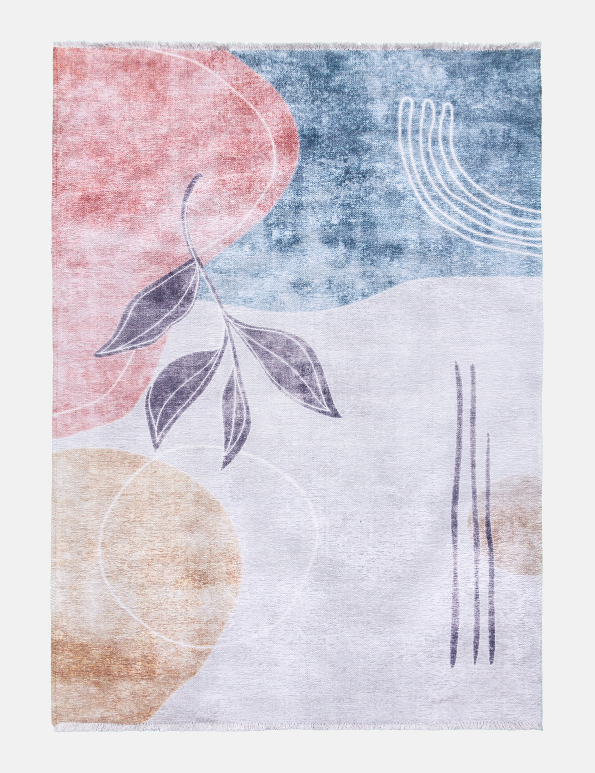 Modena Shia Grey/Blue Abstract Rugs