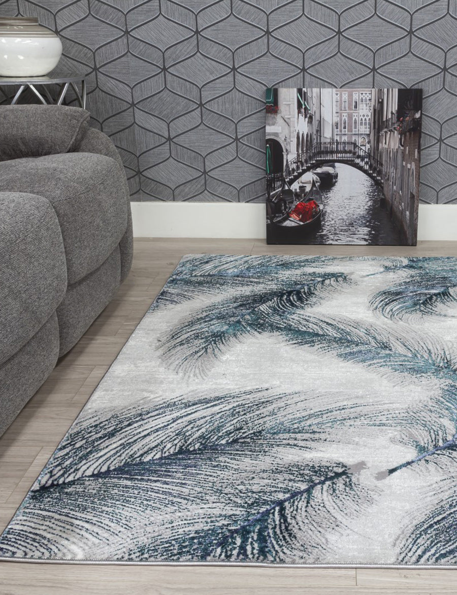 Boutique Plumes Blue Green Rugs