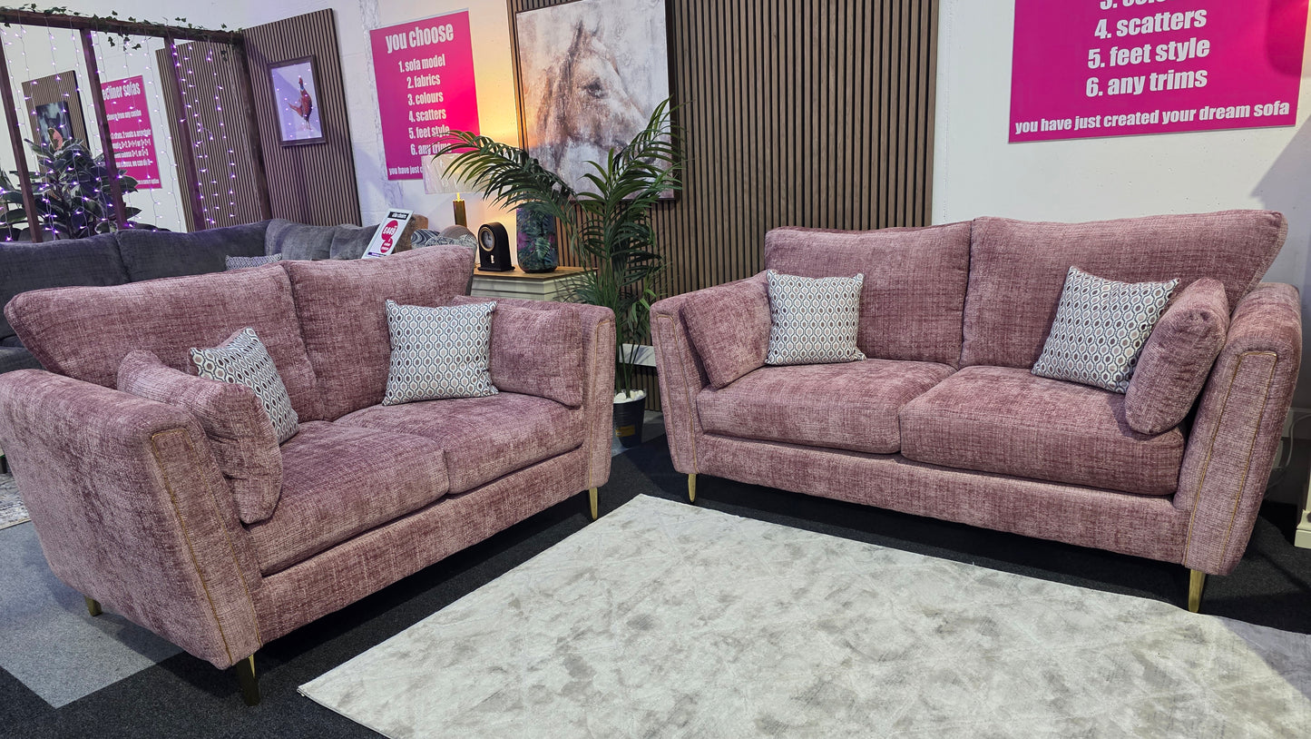 Cairo Fabric 3 Seater Sofa