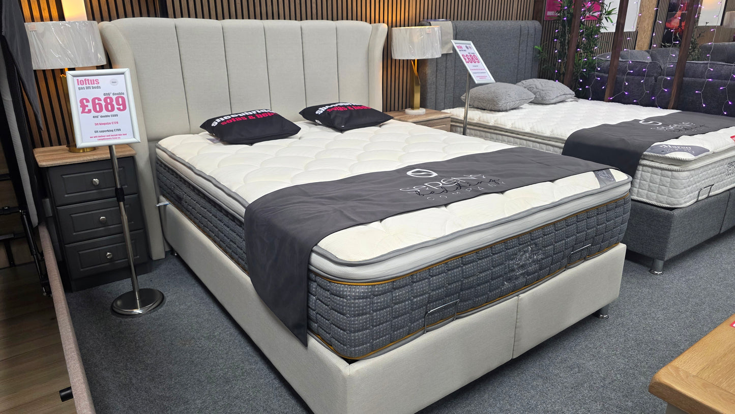 Kingsley Lotus Linen Gas Lift Storage Beds