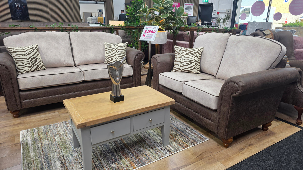 Kensington Fabric 3+1+1 Seater Sofa - Handmade Locally