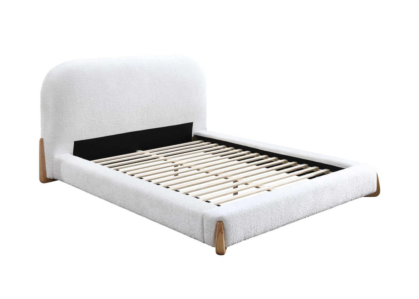 Amalfi White Fabric Bed