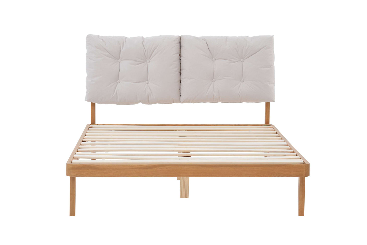 Ander Fabric Wooden Bed