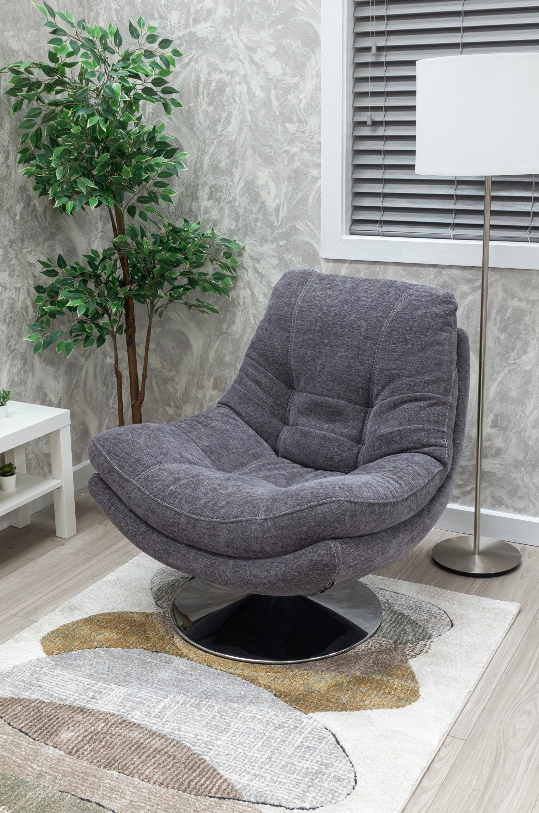 Axis Nature Swivel Chairs Dark Grey Fabric