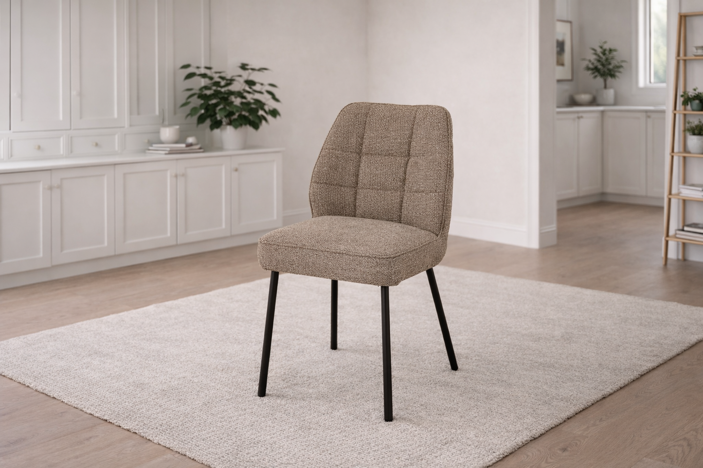 Zurich 1.2m Light Grey Round Dining Table Set + Athens Dining Chairs