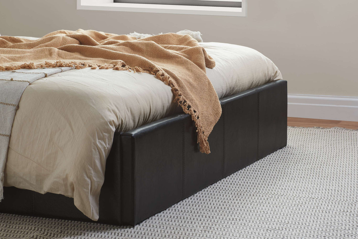 Berlin Brown Ottoman Storage Bed