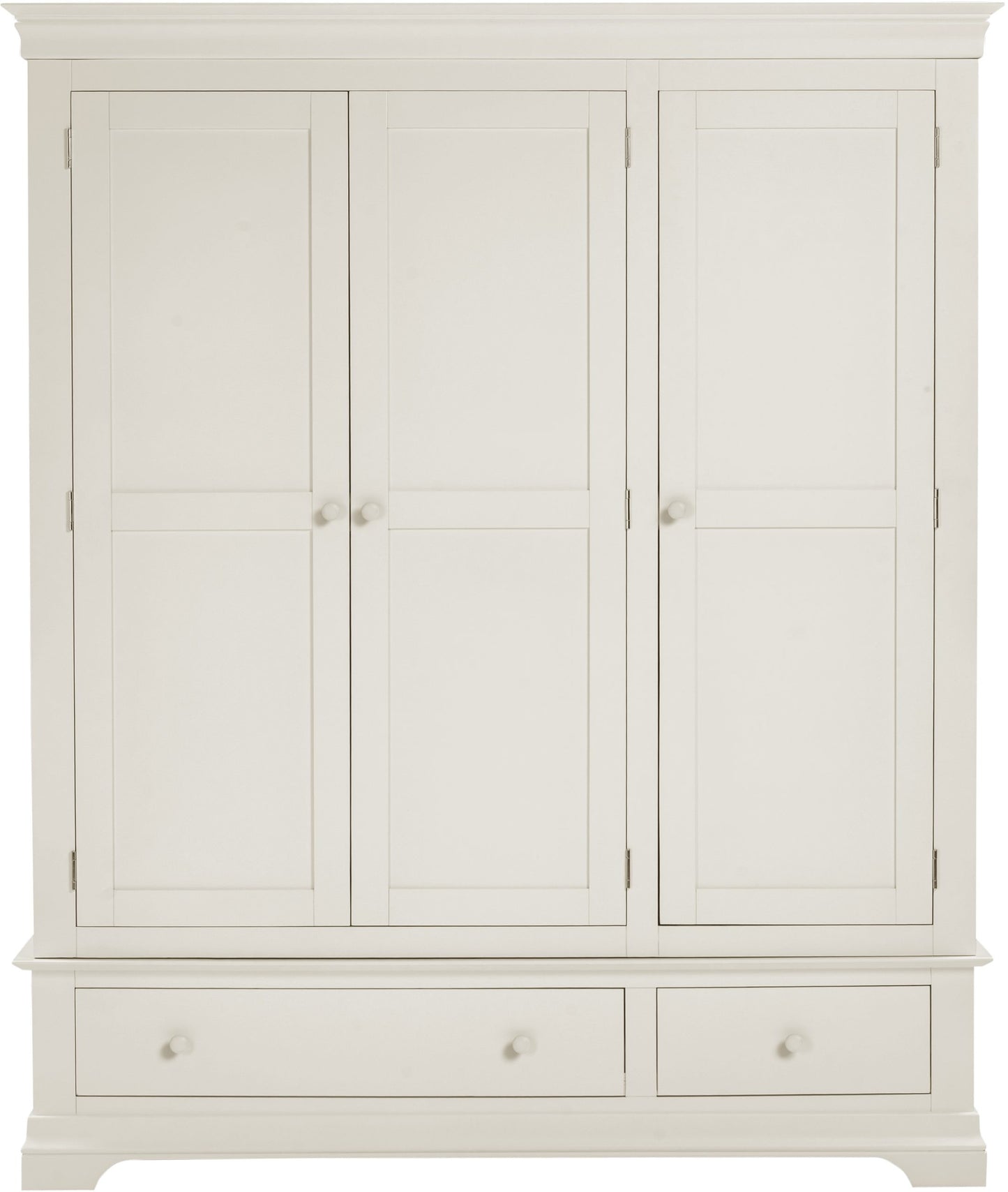 Bordeaux 3 Door Wardrobe Ivory