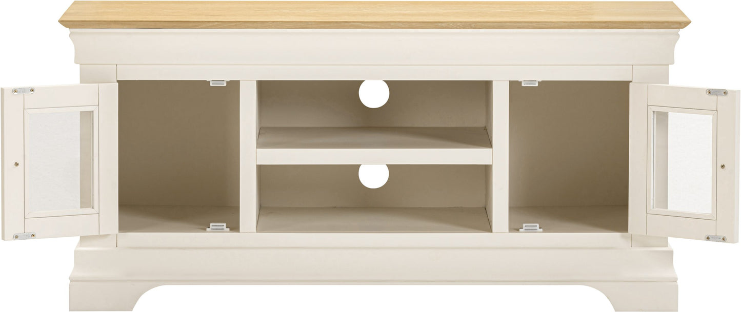 Bordeaux Small TV Stand Ivory/Oak