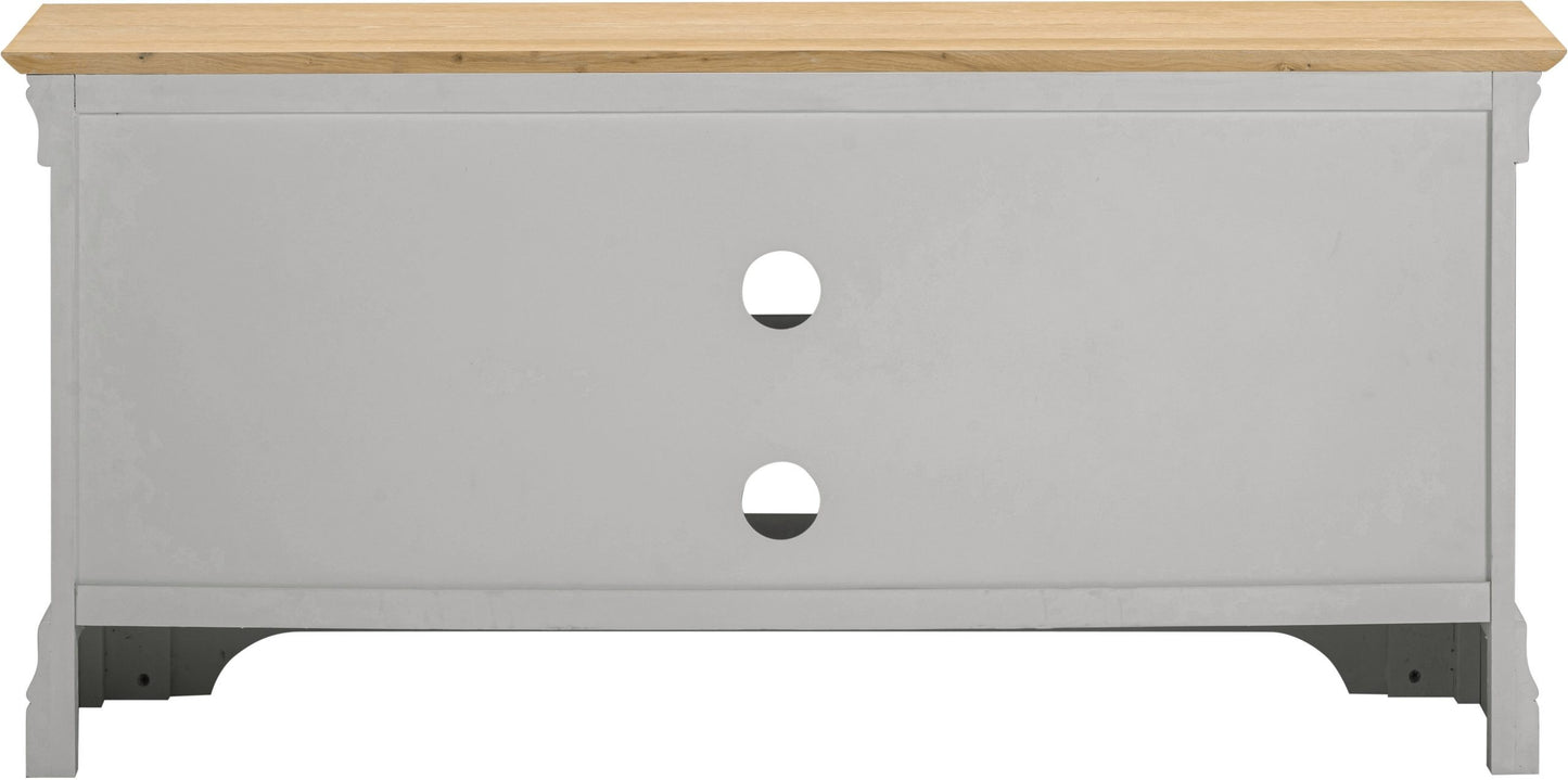 Bordeaux Small TV Stand Pebble Grey/Oak