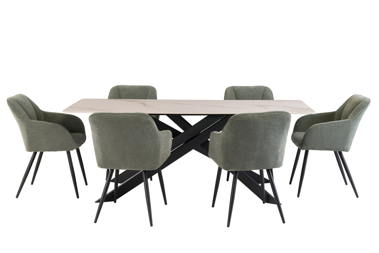 California 1.6m Kass Gold Dining Table