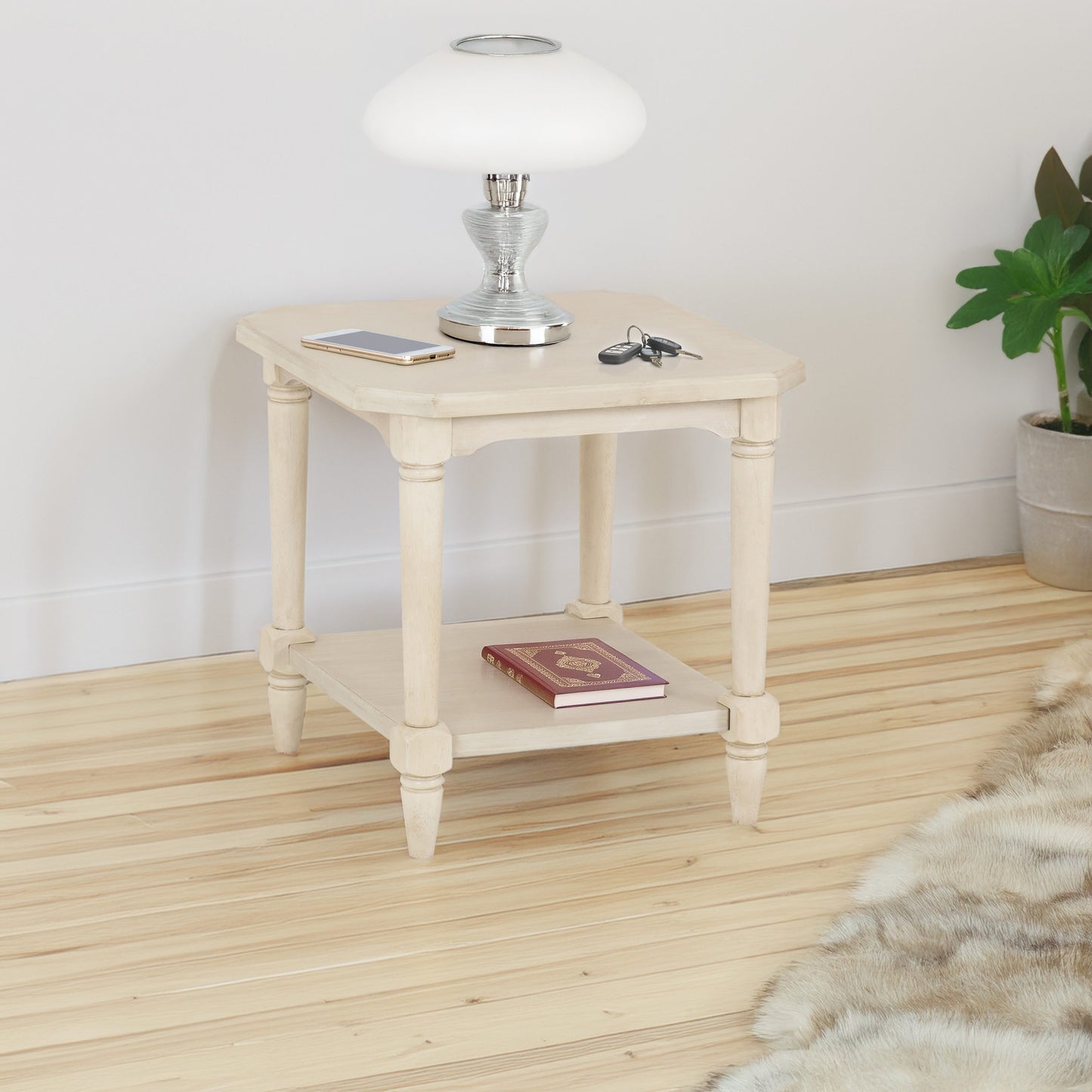 Chantilly Side Table Antique Cream