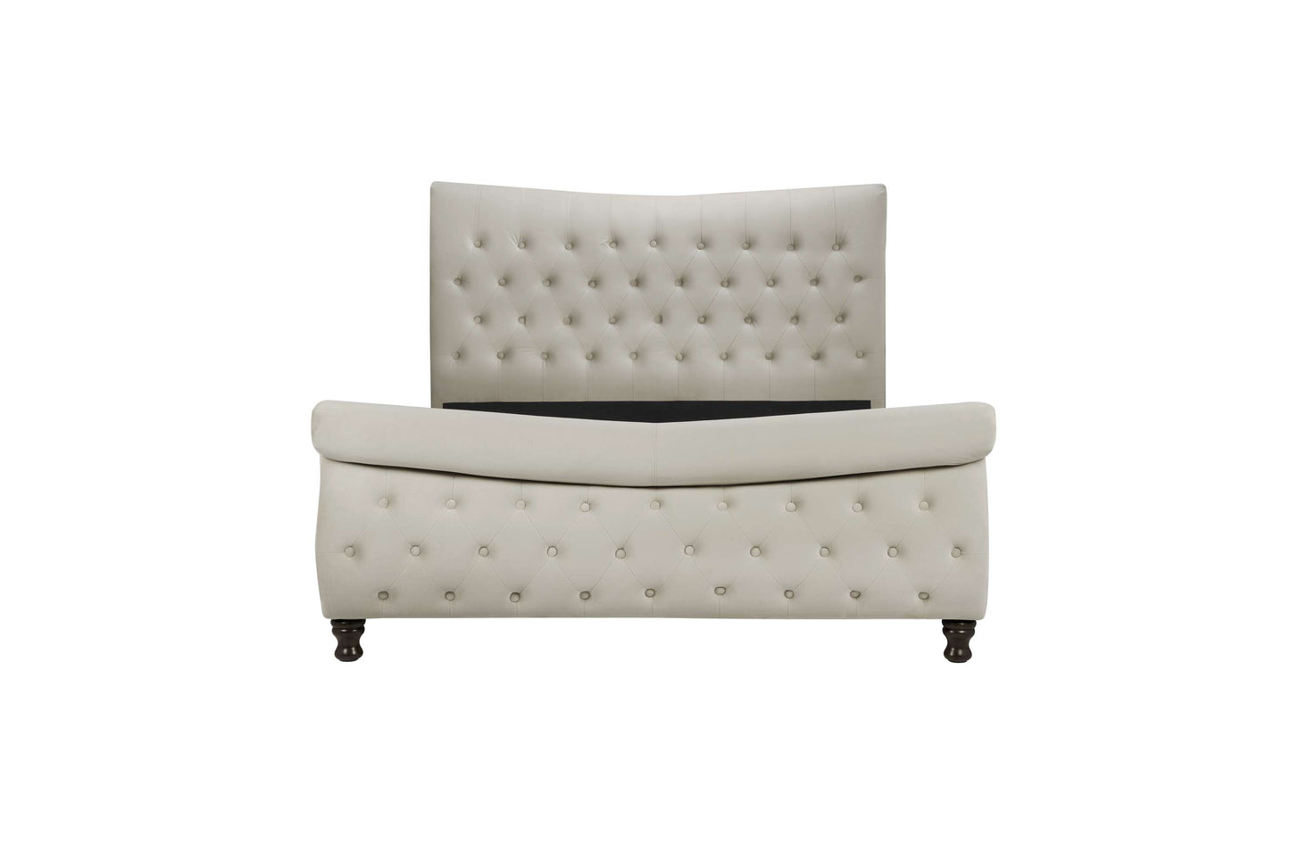 Copenhagen Stone Grey Fabric Bed