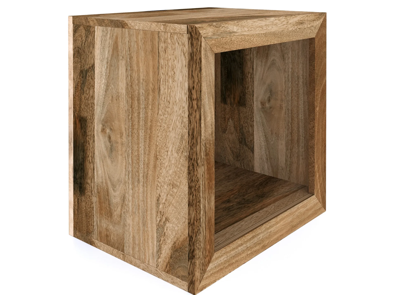 Cube Mango Solid Wood Lamp Table