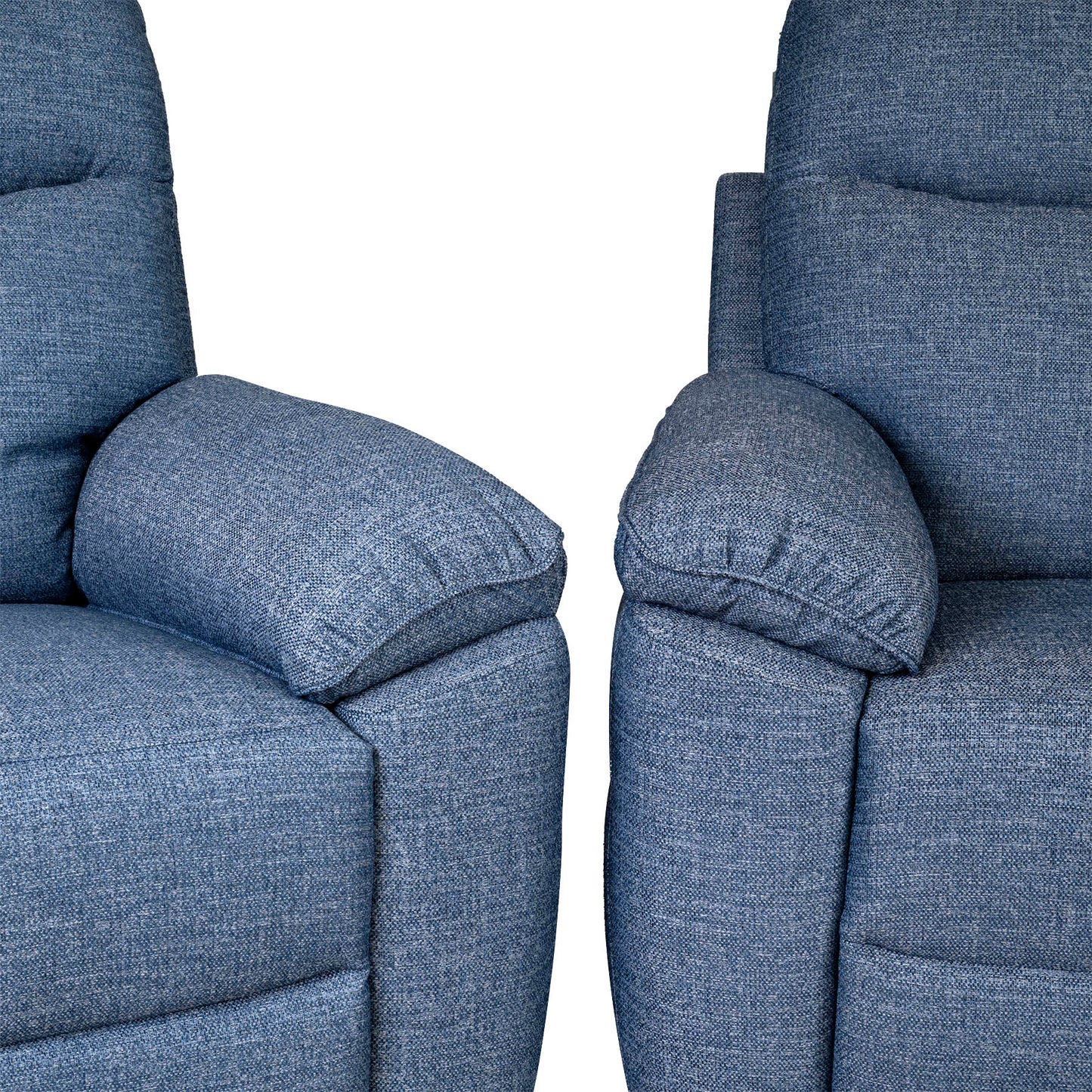 Dunluce Recliner Sofas - Light Blue Fabric