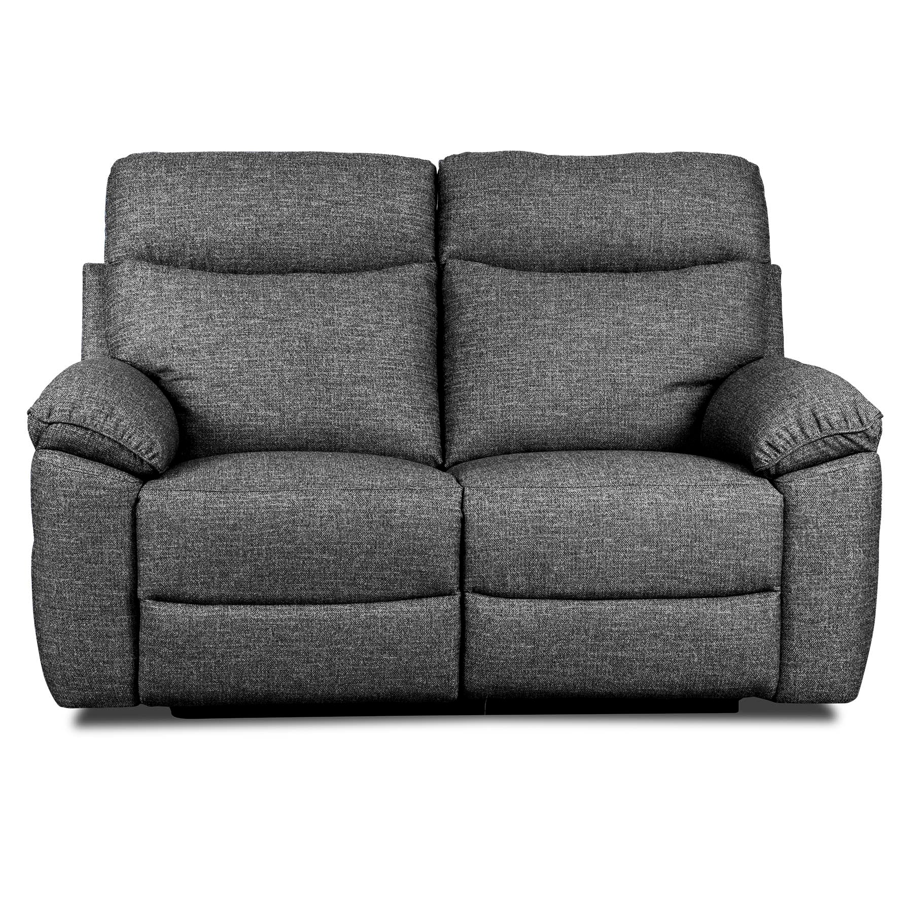Gray fabric sofa on a white background