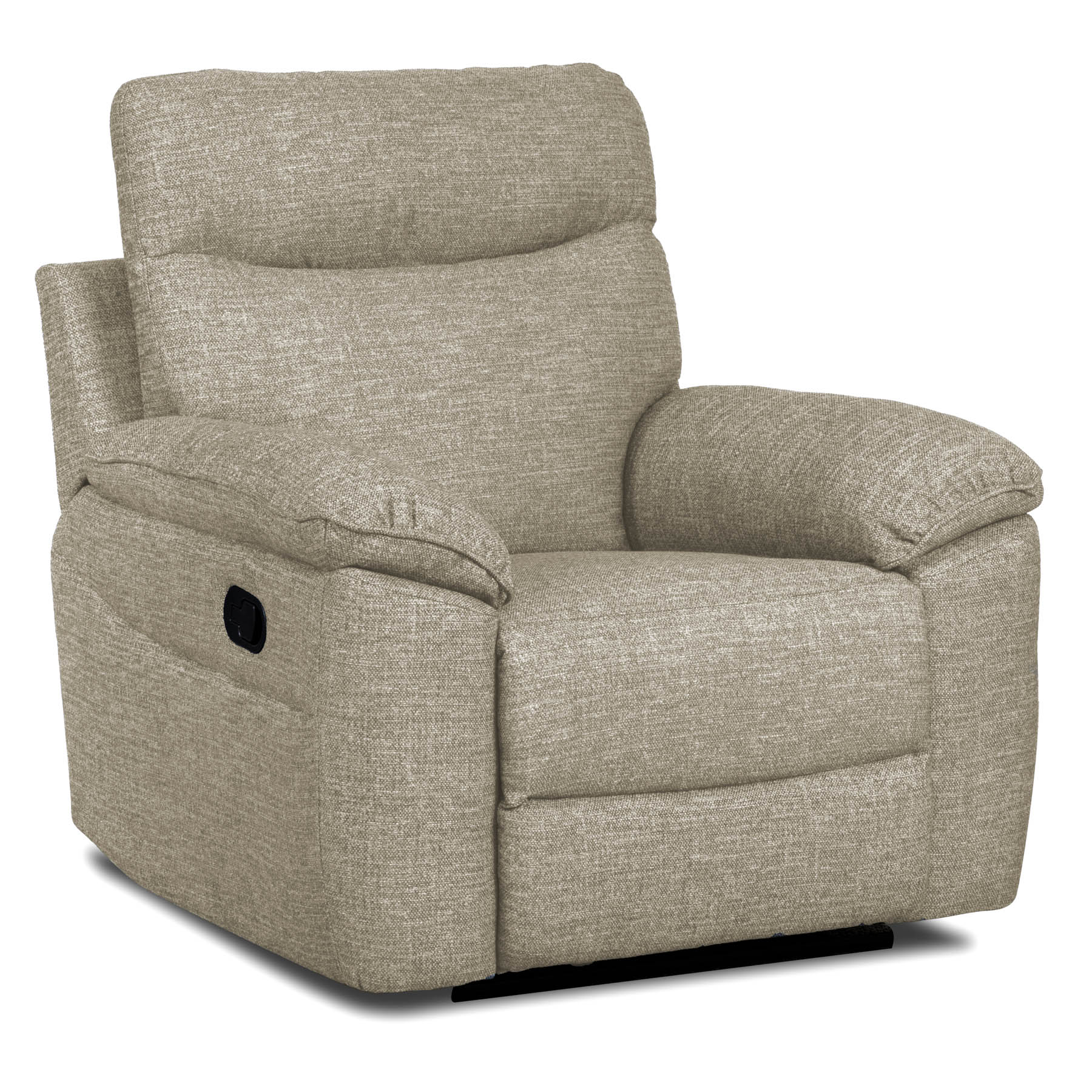 oatmeal recliner chair on a white background