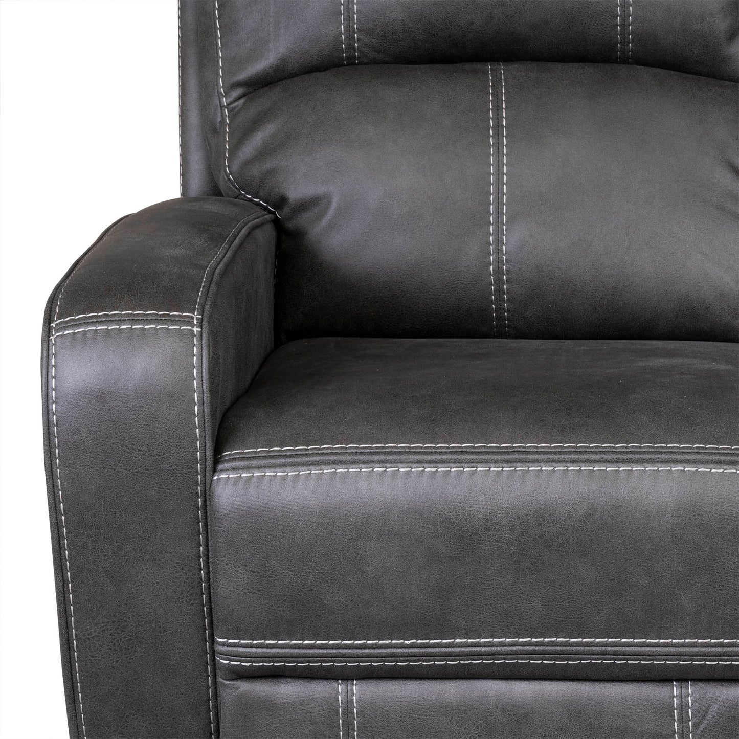 Galway Recliner Corner Sofas - Gunmetal Grey Fabric