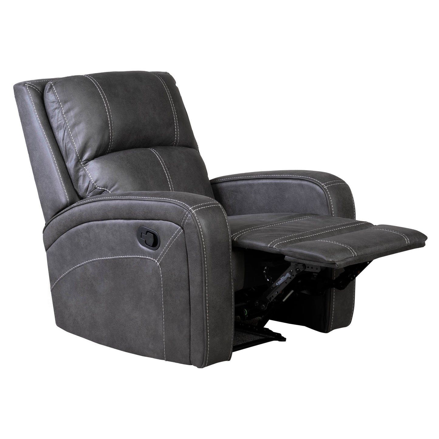 Galway Recliner Sofas - Gunmetal Grey Fabric