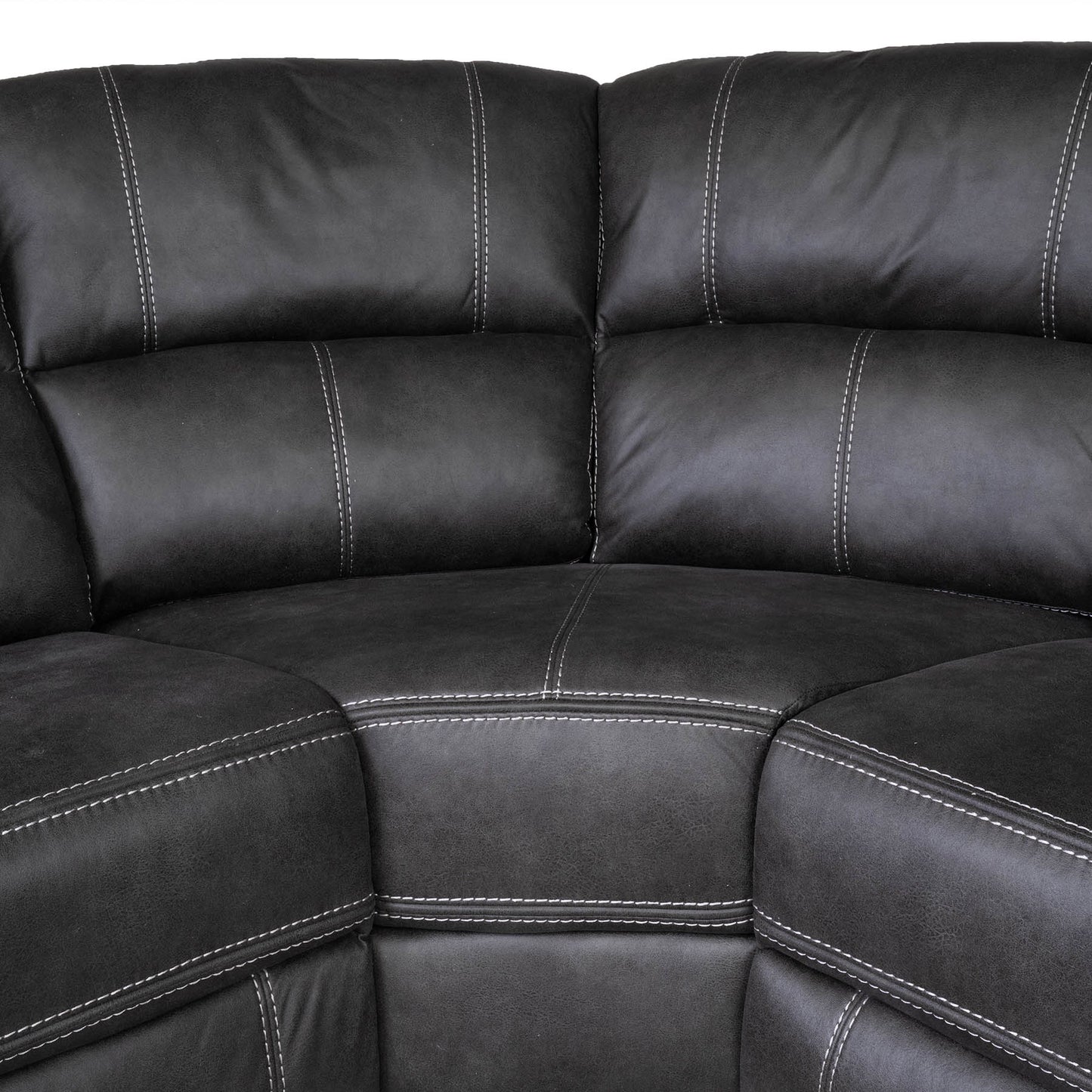 Galway Recliner Corner Sofas - Gunmetal Grey Fabric