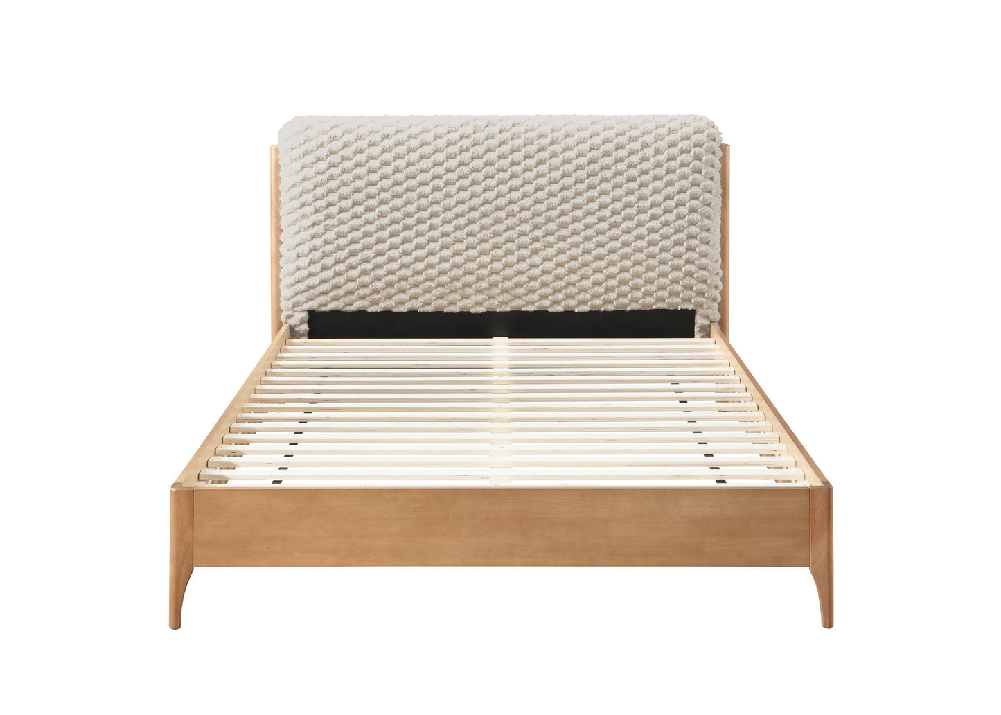 Hatti Faux Fur Wooden Bed