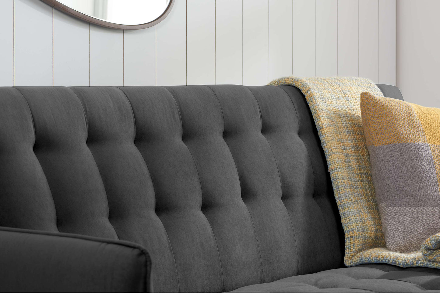 Hudson Charcoal Fabric Sofa Bed