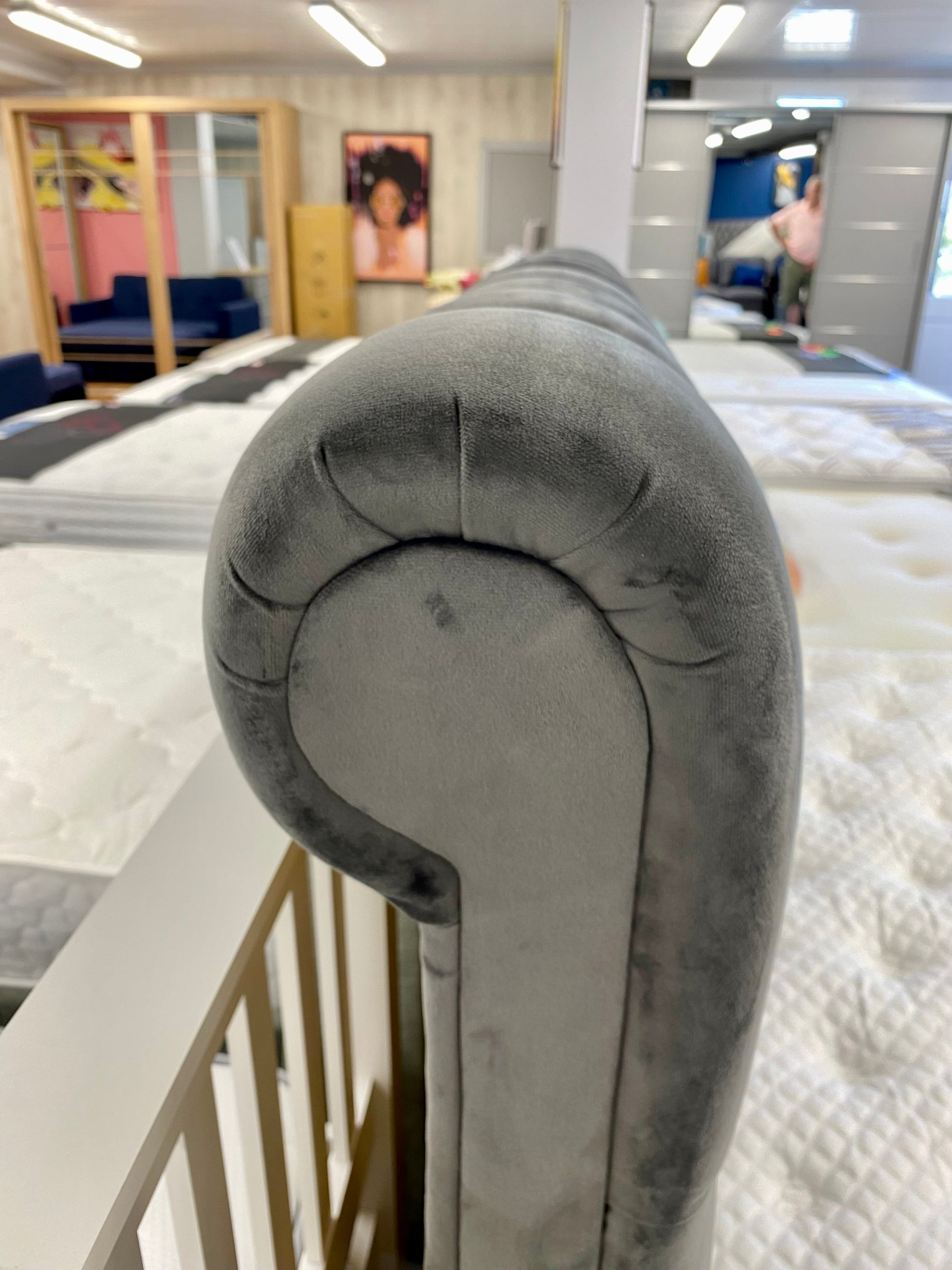side profile of headboard