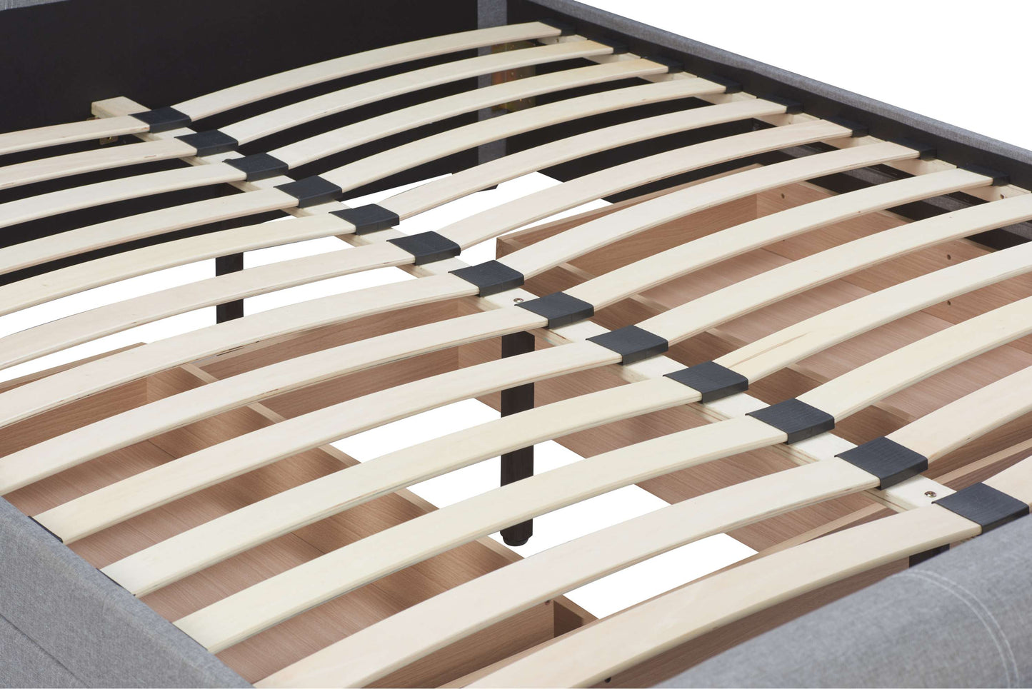 Lancaster Grey Fabric Sleigh Bed