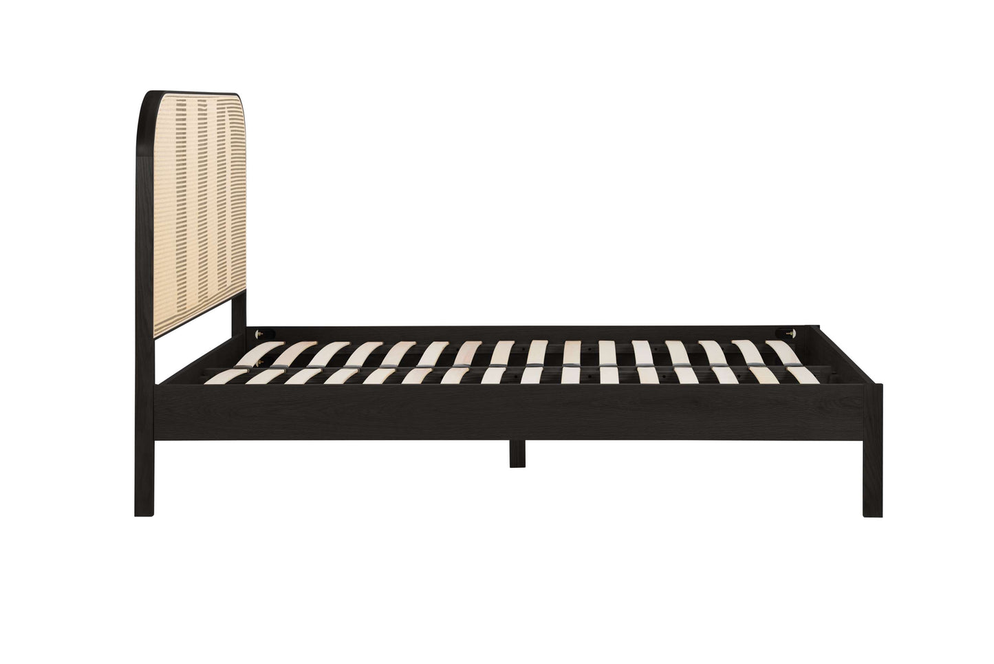 Margot Black Rattan Wooden Bed