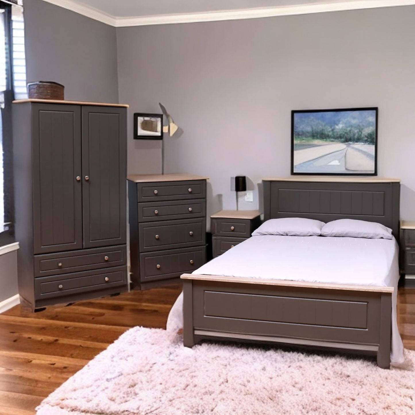 Millwood Two Door with 2 Drawers Wardrobe - Choose Your Colours