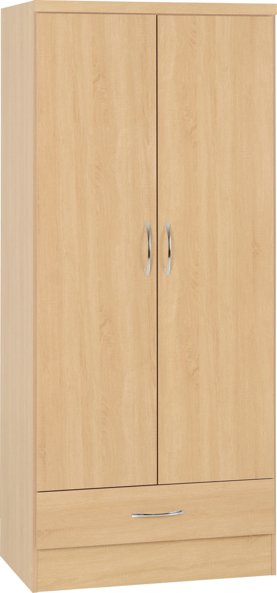 Nevada 2 Door 1 Drawer Wardrobe Bedroom Set