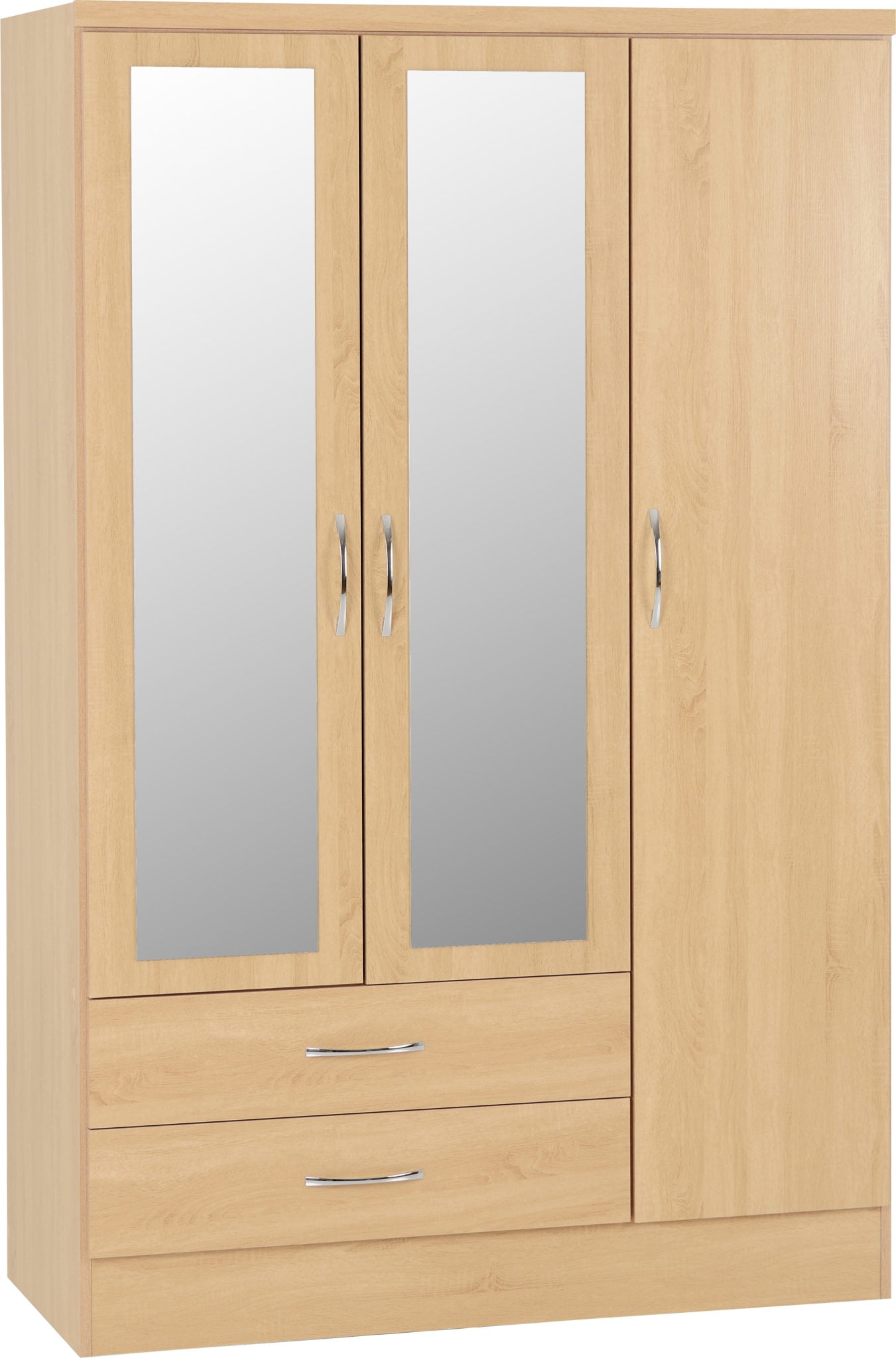 oak 3 door wardrobe robe