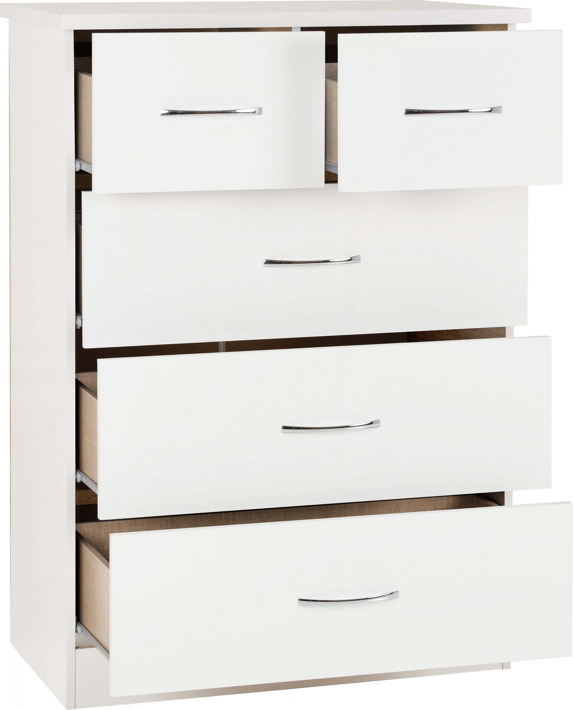 white chest of drawers