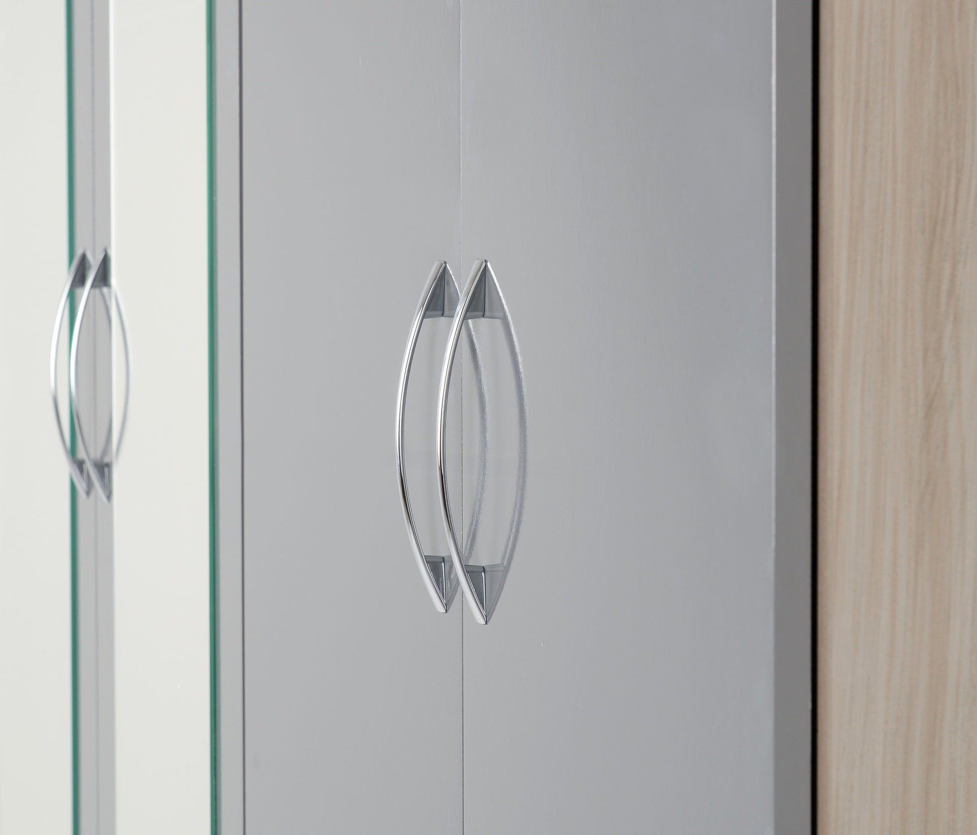 6 door grey wardrobe