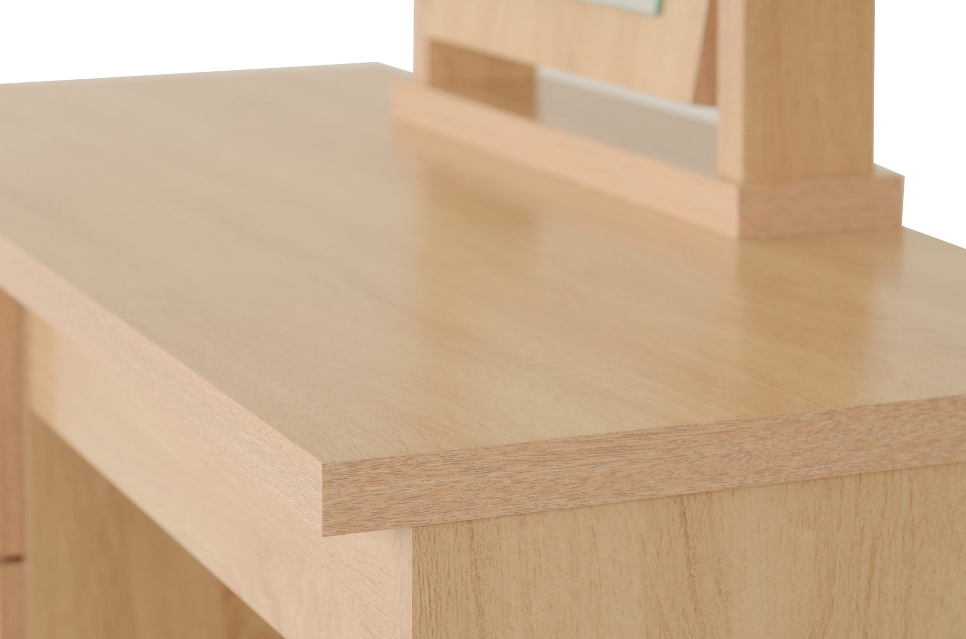 oak 4 drawer dressing table with mirror and stool