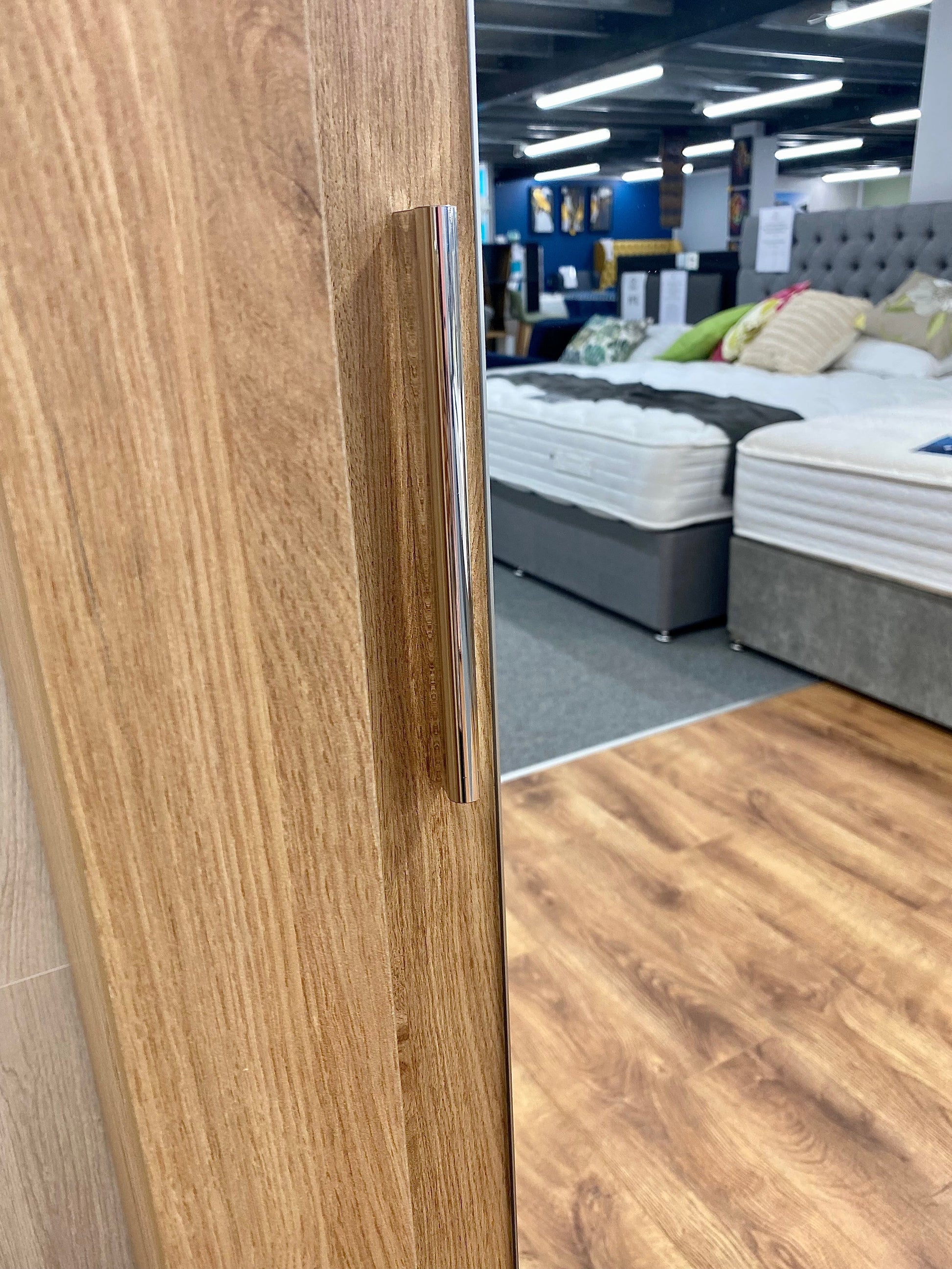Boston oak sliding door robe
