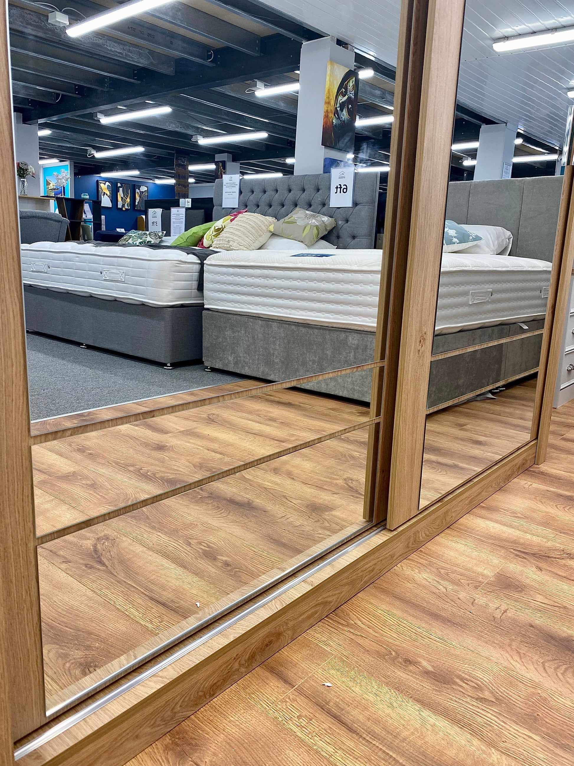 Boston oak sliding door robe