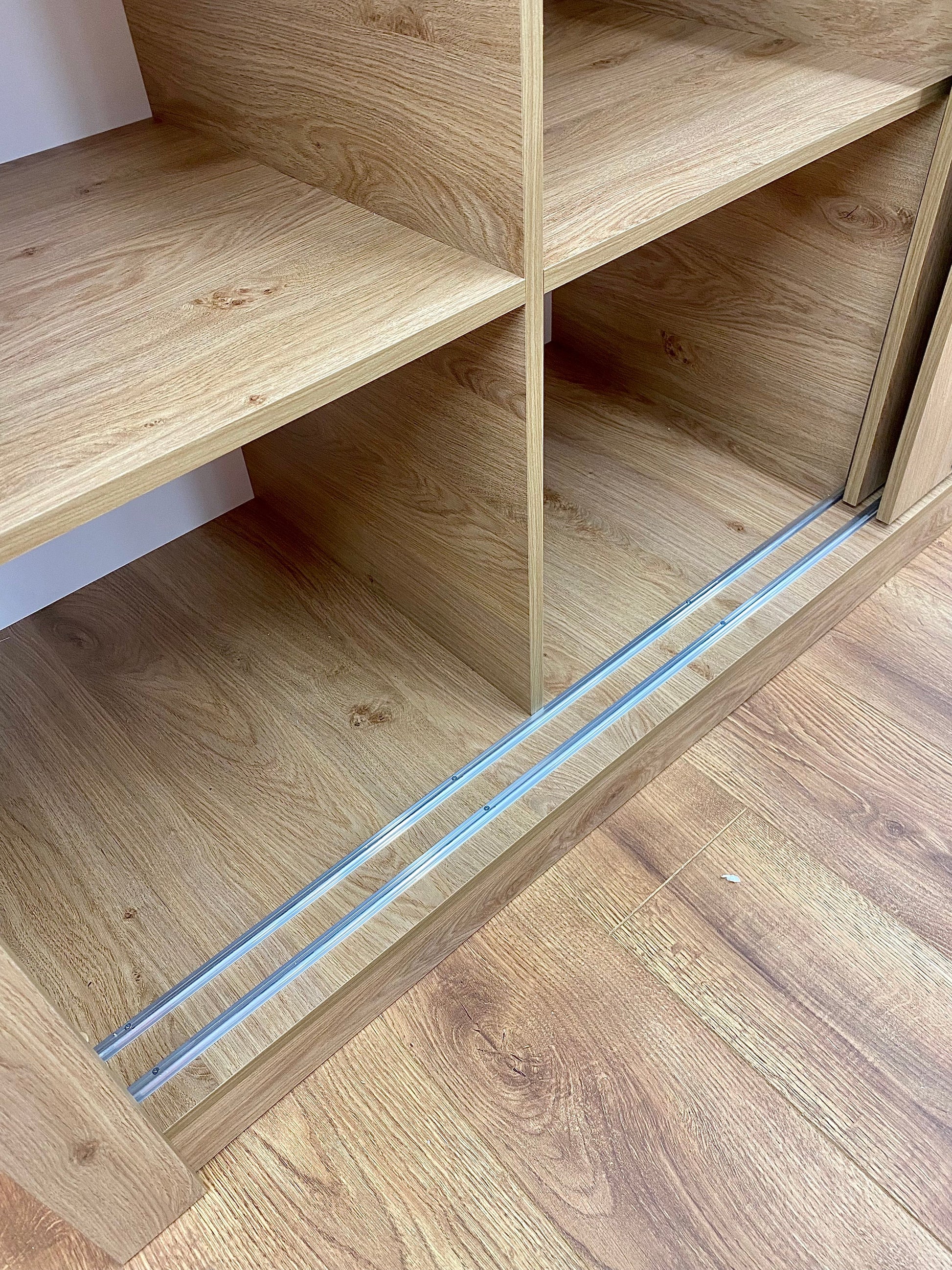 Boston oak sliding door robe