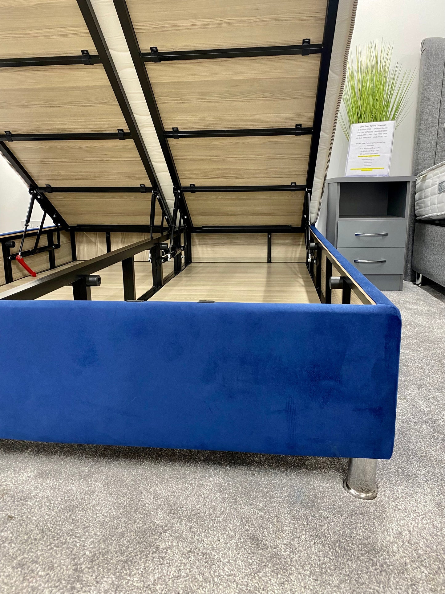 Kingsley Gas Lift Storage Beds - Dreamy Blue