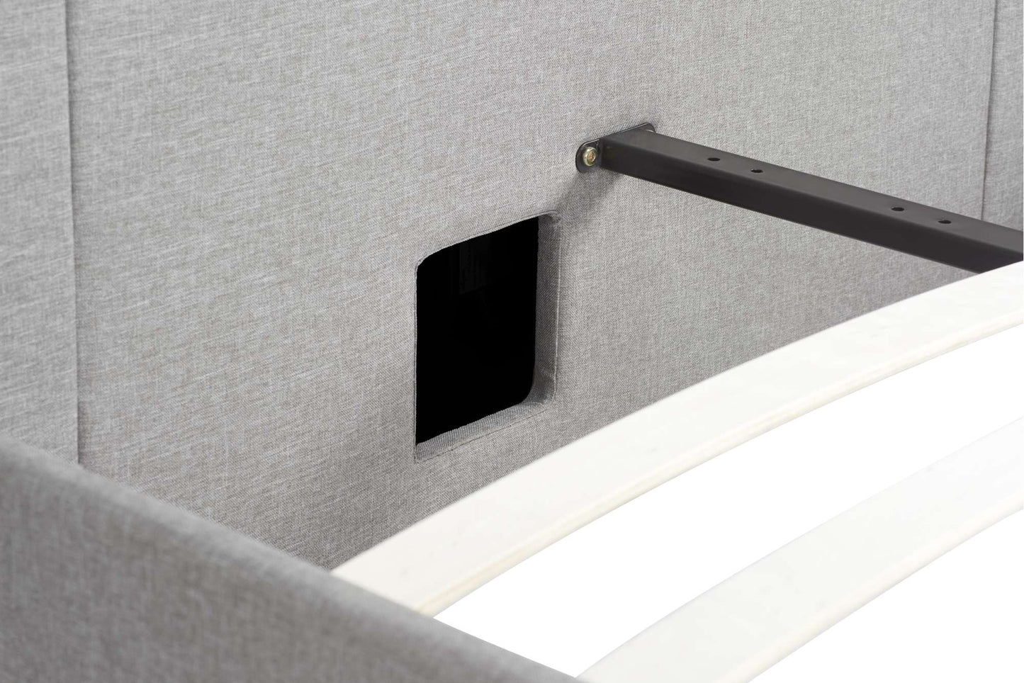 Plaza Grey Fabric TV Bed