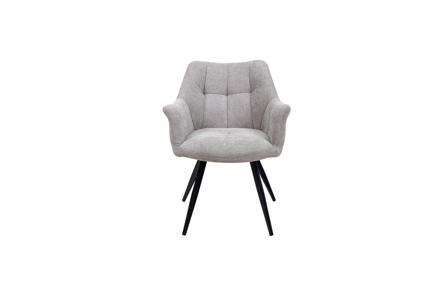 Elmstead 1.8m Medium Elm Veneer Table Set + 6x Willow Light Grey Fabric Dining Chairs