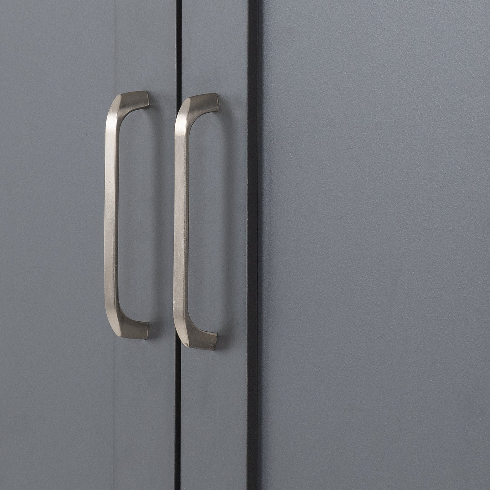 Portland White/Grey/Oak Effect 3 Door Wardrobe.