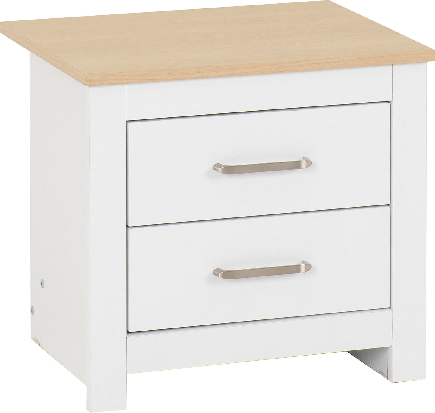 Portland Grey/White/Oak Effect 2 Drawer Locker