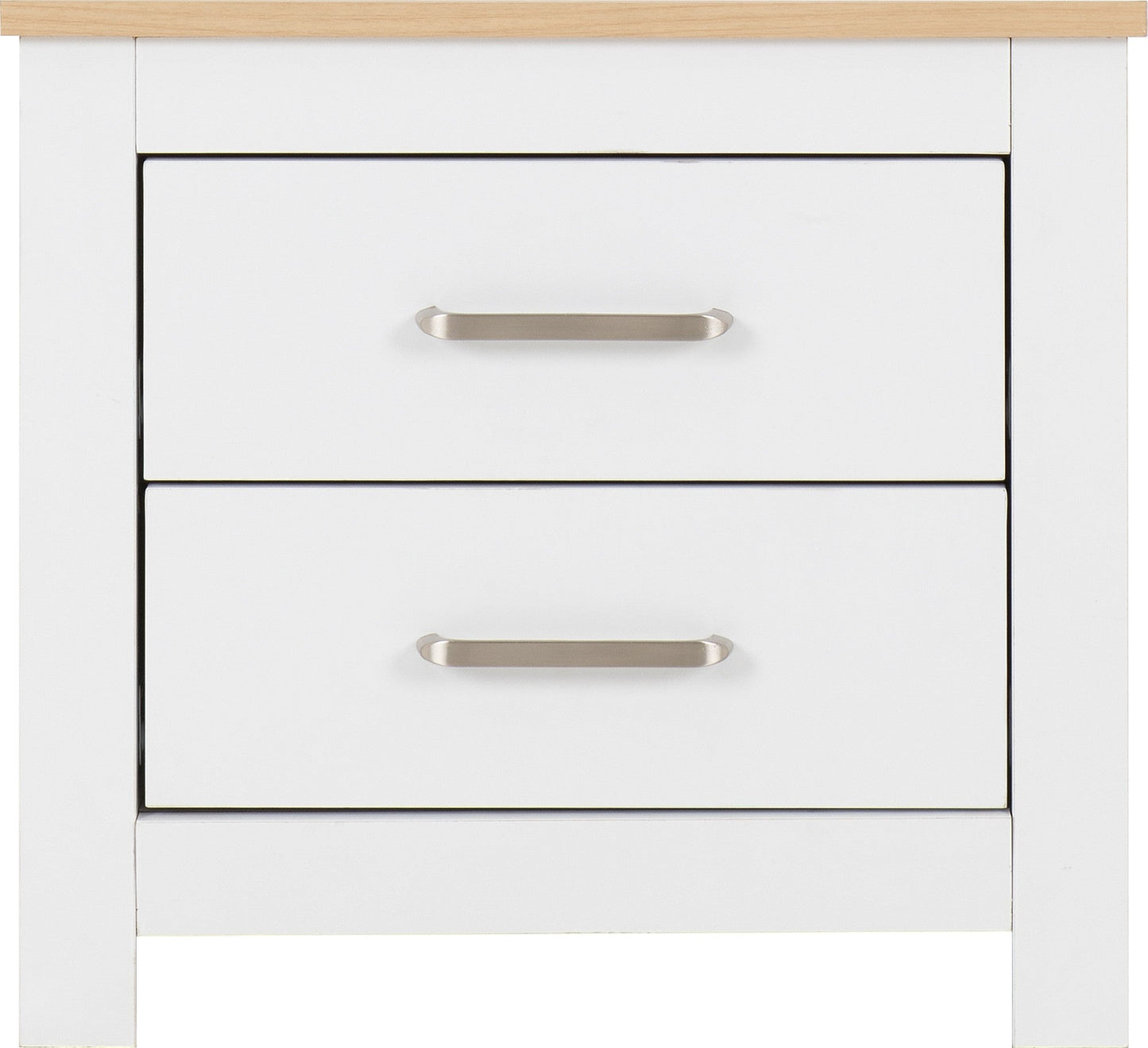 Portland Grey/White/Oak Effect 2 Drawer Locker