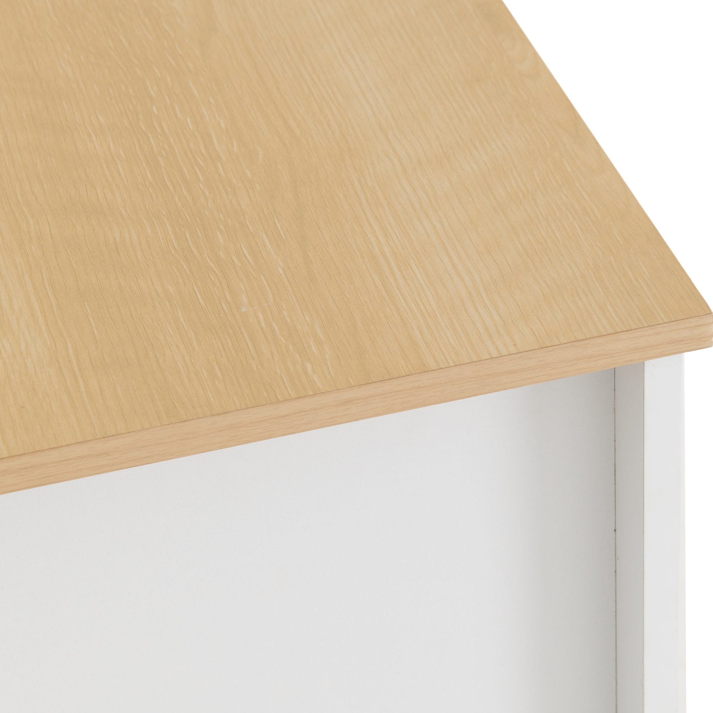Portland Grey/White/Oak Effect 3+2 Drawer Chest.