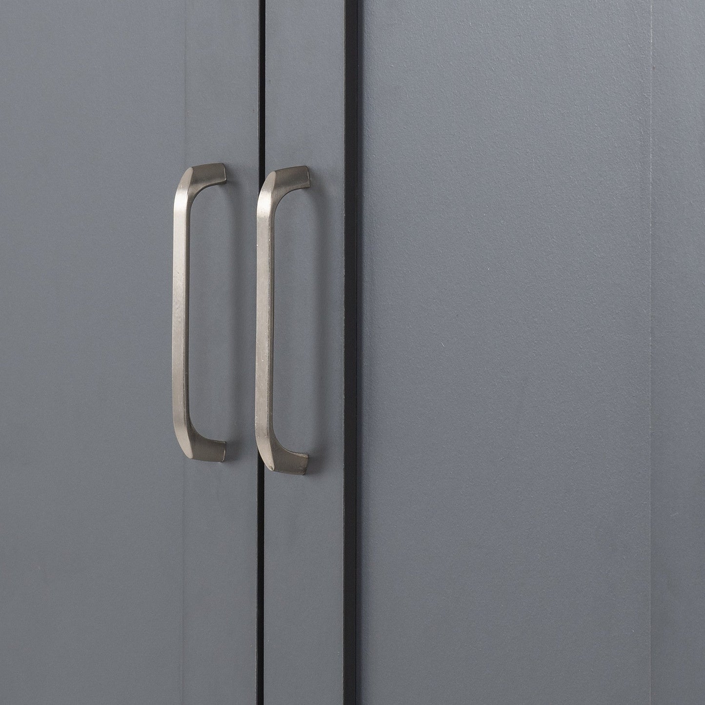 Portland White/Grey/Oak Effect 3 Door Wardrobe