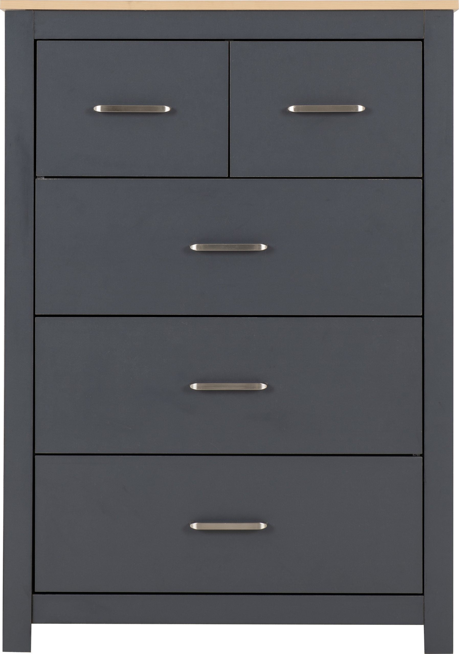 Portland Trio White/Grey/Oak Effect Wardrobe Bedroom Set