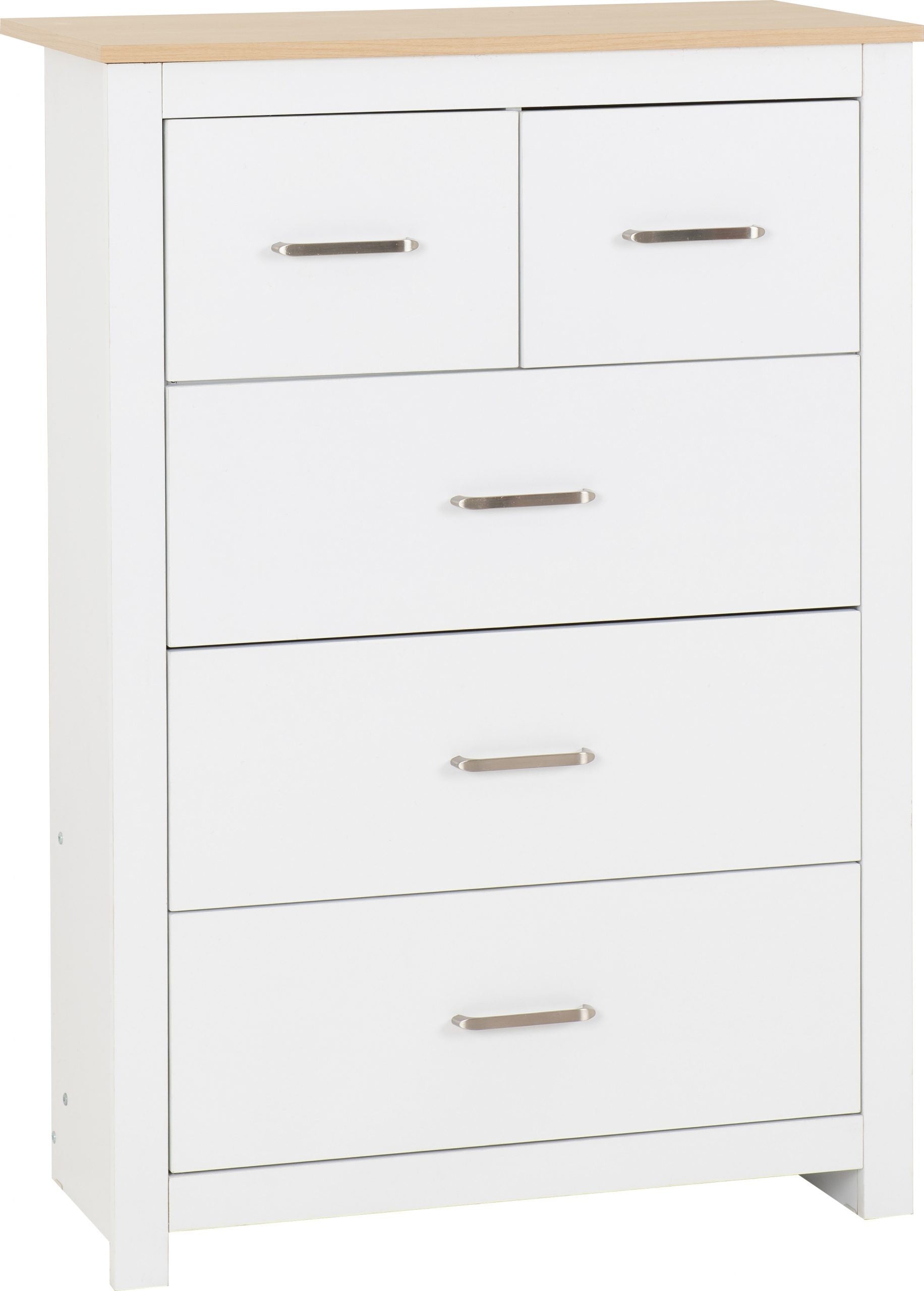 Portland Trio White/Grey/Oak Effect Wardrobe Bedroom Set